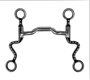 Myler Black Steel Seven Shank Forward Tilt Ported Barrel Bit MB 36 Stufe 2-3