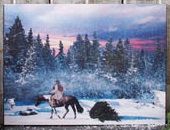 Canvas Bringing Home the Christmas Tree