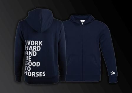 "Zoodie ""work hard and be good to horses"