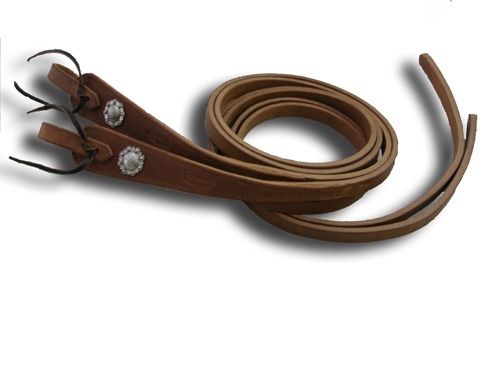 Buckaroo Heavy Weight Hermann Oak Antique Conchas Reins 5/8"