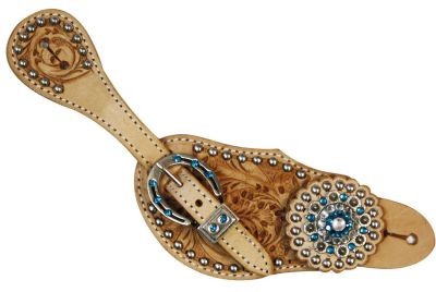 Showman Light Blue Stone Sporenriemen