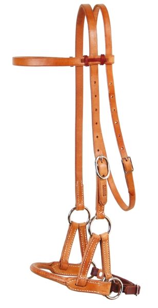 Schutz Brothers Harness Round Leather Nose Sidepull