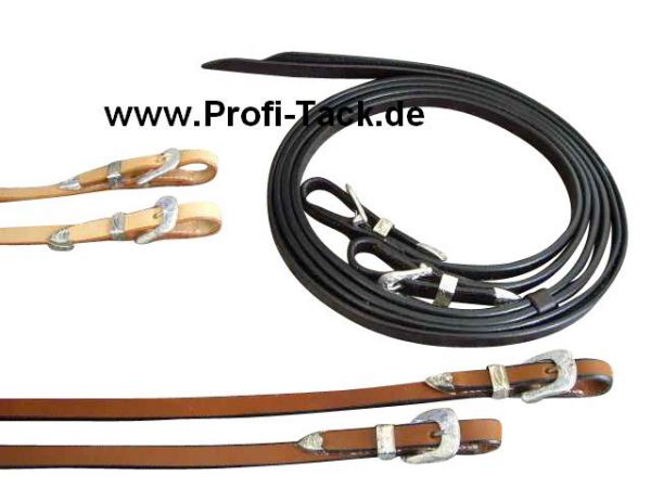 Show-Reins in 3 Farben mit silver Verzierungen 16 mm breit