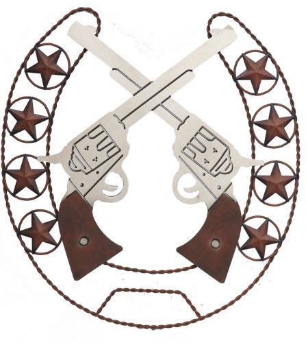 Crossed pistols wall art