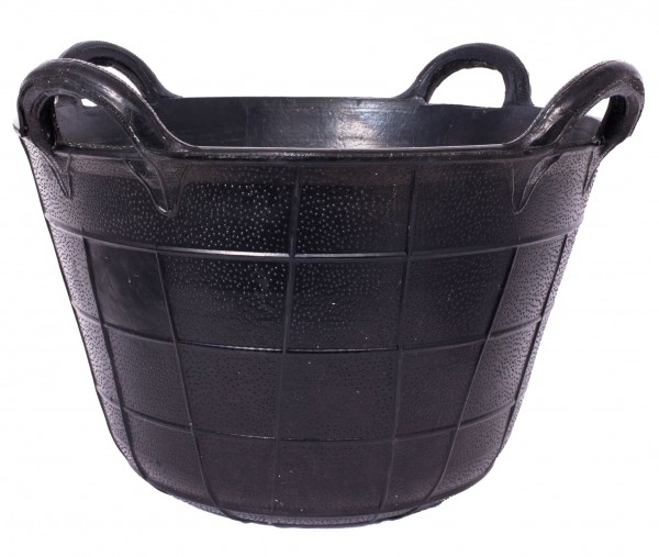 Eimer mit 4 Griffen aus Recycling Reifen 37l