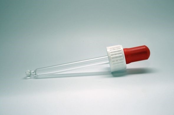 Tropf-Pipette ND18 weiss/rot
