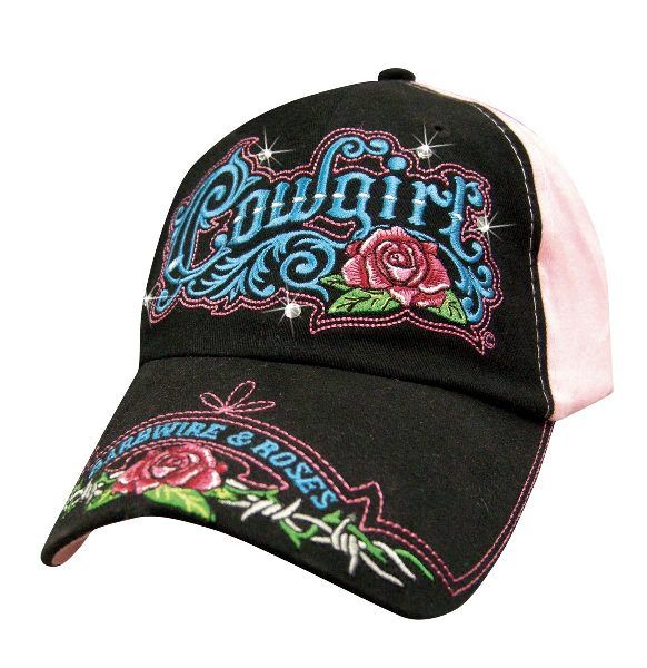 Cap Cowgirl Barbwire & Roses