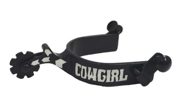 Sporen Cowgirl Black Steel