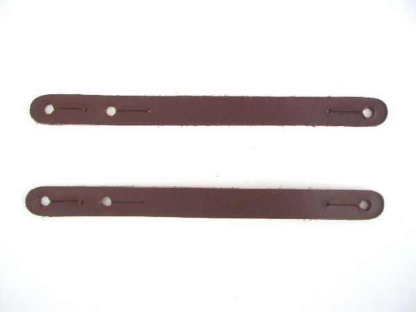 Leder Spur Tie Down Straps - Dunkel