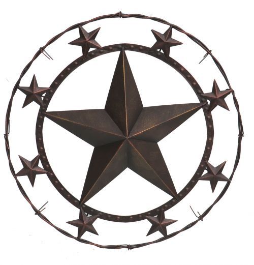 Raised star wall art