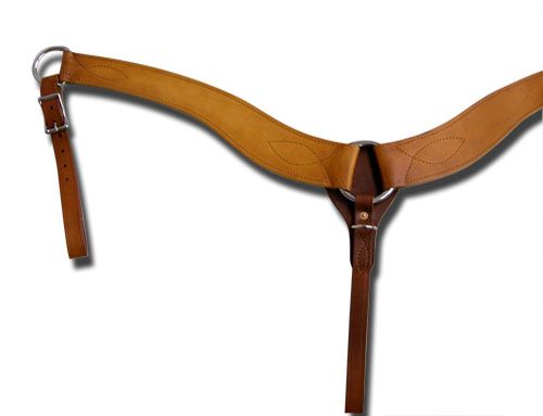 Buckaroo Leather Western Golden Bridle Breast Collar