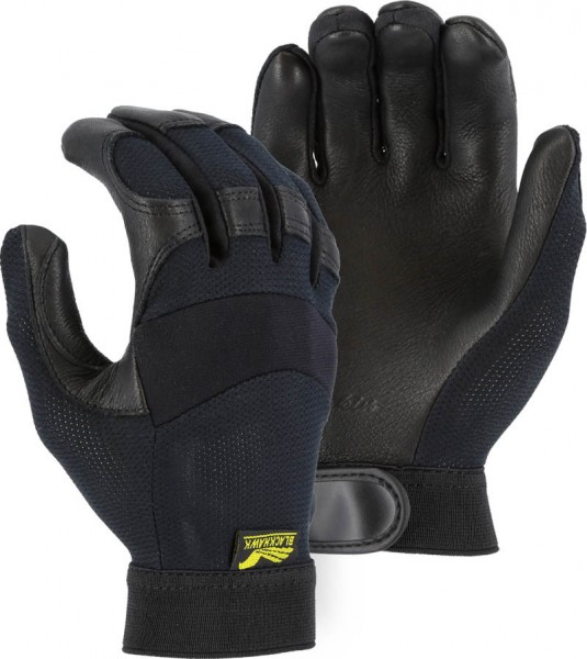Majestic Black Hawk Deerskin Handschuh