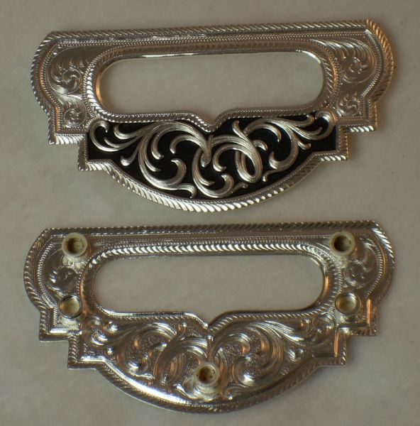 Montana Silversmith Slot Plate Silberbeschlag Sattel 2 Stück