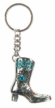 Schlüsselanhänger Cowgirl Boot Turquoise