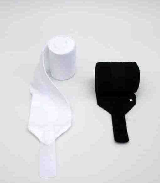 Polar Fleece Bandagen in schwarz oder weiß - 4er Set