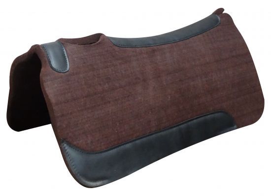 Showman Filzpad ergonomisch mit Besatz braun