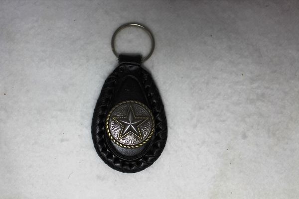 Schlüsselanhänger Leder mit Star