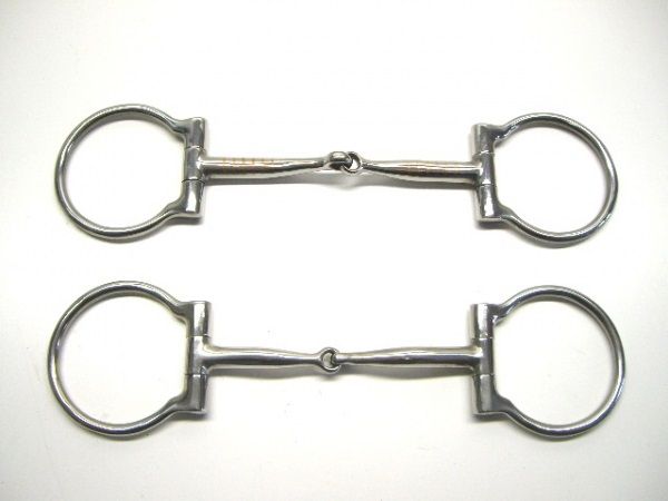 Snaffle D-Ring Edelstahl poliert mit Kupfereinlage
