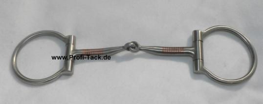 SNAFFLE D-RING SS Brushed mit Kupfereinlage