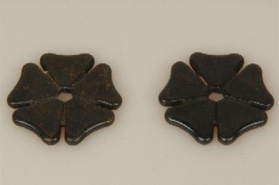 Sporenrädchen Kleeblatt klein schwarz