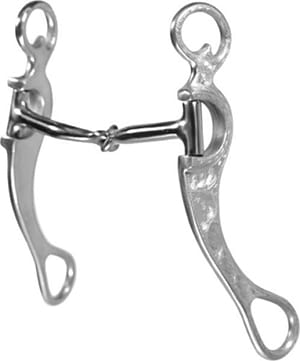 Snaffle Bit with Shanks: Metalab FG Collection Engraved Aluminium Shanked Snaffle Bit