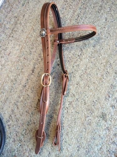 Buckaroo Famous Lined Antique Berry Browband Kopfstück